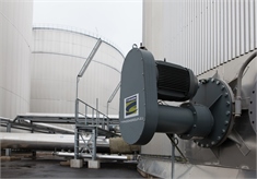 Side entry agitators for large storage tanks